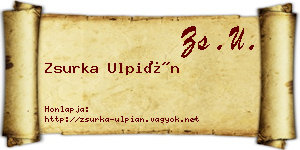 Zsurka Ulpián névjegykártya
